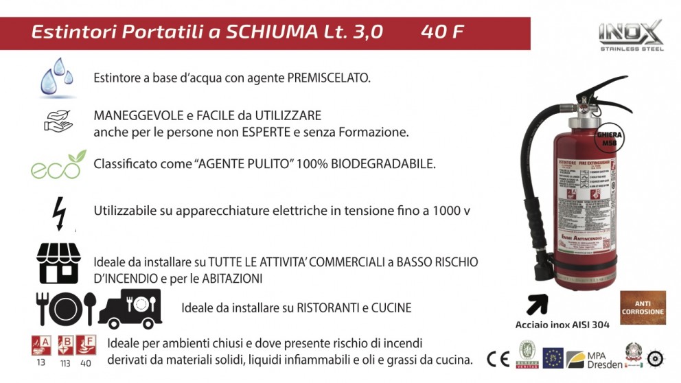 ESTINTORE SCHIUMA LT 3